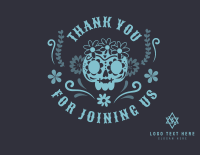 Flowers For The Dead Thank You Card Image Preview