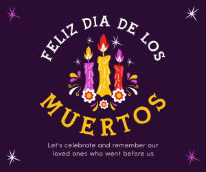 Candles for Dia De los Muertos Facebook post Image Preview