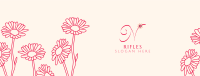 Sunflower Outline Decoration Facebook cover Image Preview