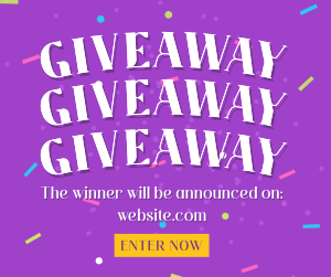 Confetti Giveaway Announcement Facebook post Image Preview
