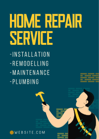 Home Repair Man Service Offer Poster Image Preview