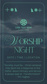 Modern Worship Night TikTok Video Design