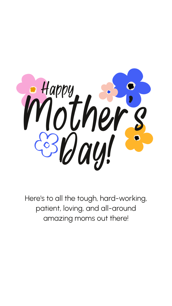Mother's Day Colorful Flowers Instagram Story Design Image Preview