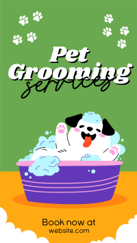 Dog Bath Grooming Instagram reel Image Preview