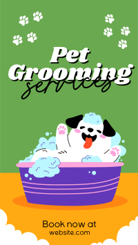 Dog Bath Grooming Instagram Reel Image Preview