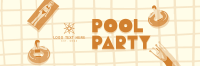 Exciting Pool Party Twitter header (cover) Image Preview