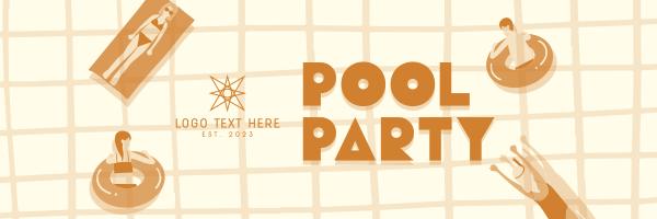 Exciting Pool Party Twitter Header Design
