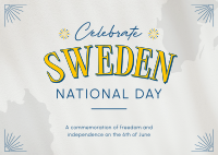 Conventional Sweden National Day Postcard Image Preview