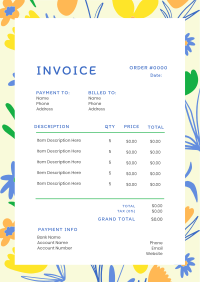 Minimal and Feminine Floral Invoice Preview