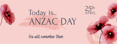 Anzac Day Message Facebook cover Image Preview