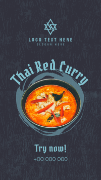Thai Red Curry Facebook Story Design