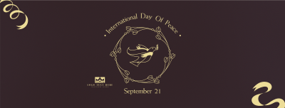 Peace Day Dove Banner Facebook cover Image Preview