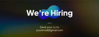 We're Hiring Holographic Facebook cover Image Preview