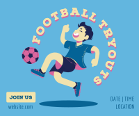Soccer Clinic Jump Facebook Post Design