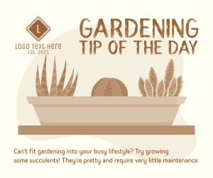 Gardening Tips Facebook post