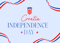 Croatia's Day To Be Free Postcard Design