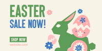 Floral Easter Bunny Sale Twitter post Image Preview