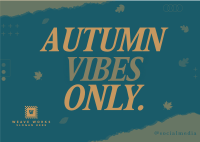 Autumn Vibes Greeting Postcard Image Preview