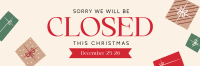 Christmas Closed Holiday Twitter Header Design