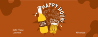 Happy Hour Drinks Facebook Cover Image Preview
