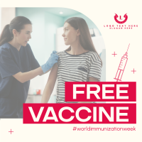 Free Vaccine Week Instagram post Image Preview