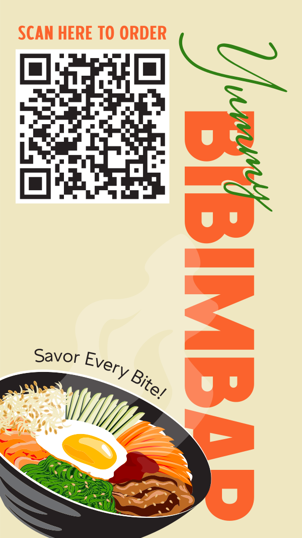 Yummy Bibimbap Facebook Story Design