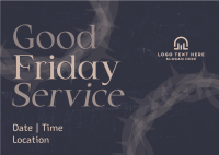  Good Friday Service Postcard Design