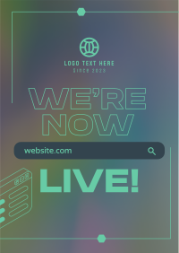 Live Website Announcement Flyer Design