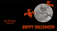 Happy Halloween Ghost Night Facebook Event Cover Design
