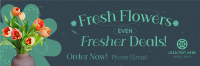 Fresh Flowers Sale Twitter Header Design