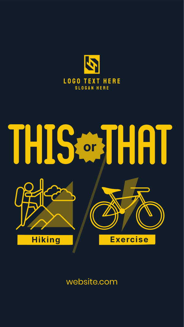 This or That Exercise Instagram Story Design