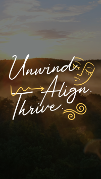 Unwind, Align, and Thrive Instagram Story Design