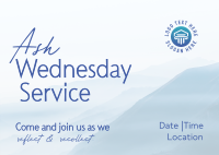 Ash Wednesday Mountain Cross Postcard Image Preview