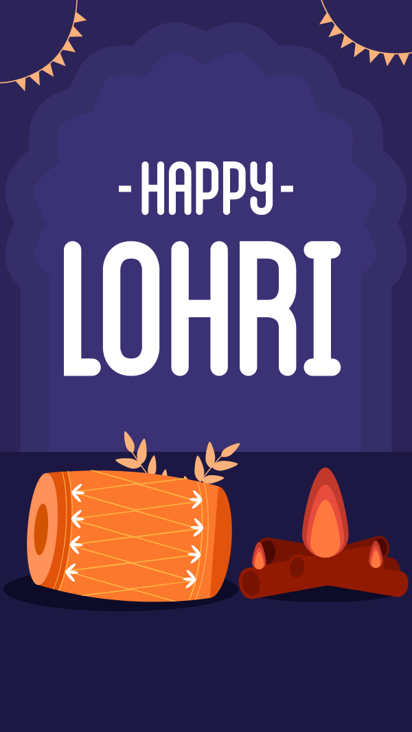 Happy Lohri Facebook Story Design
