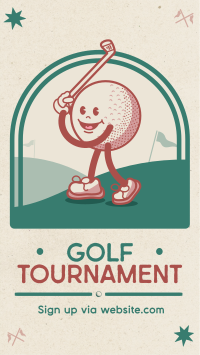 Retro Golf Tournament TikTok Video Preview