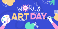 Quirky World Art Day Twitter post Image Preview