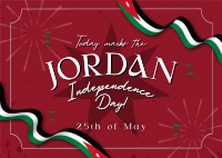 Jordan Independence Ribbon Postcard Image Preview