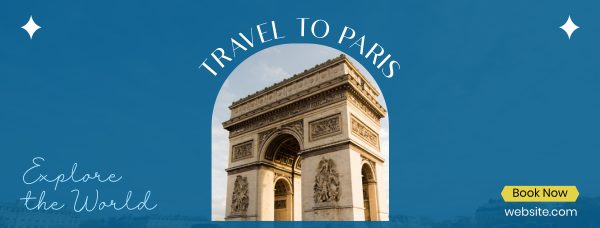 Travel to Paris Facebook Cover Design Image Preview