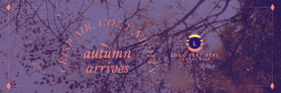 Autumn Arrives Quote Twitter header (cover) Image Preview
