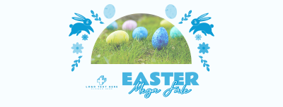 Cute Easter Bunny Facebook cover Image Preview
