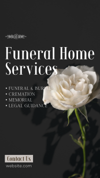 Funeral White Rose Instagram story Image Preview