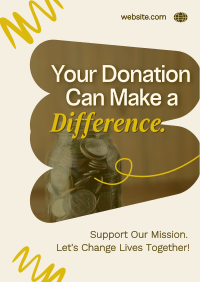 Fundraising Donation Drive Poster Design