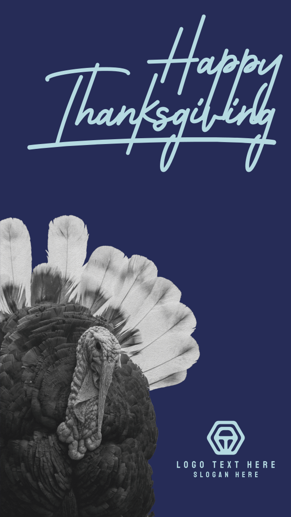 Thanksgiving Turkey Peeking Instagram Story Design Image Preview