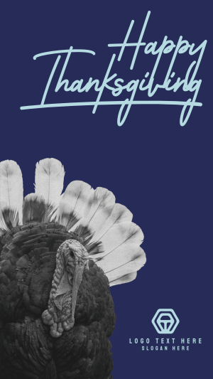 Thanksgiving Turkey Peeking Instagram story Image Preview