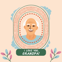 Greeting Grandfather Frame Instagram Post Design