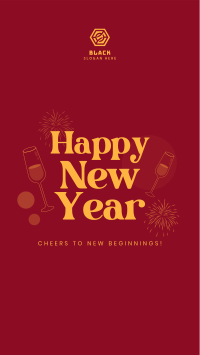 New Year Cheers Facebook Story Design
