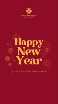 New Year Cheers Facebook story Image Preview