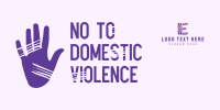 No to Domestic Violence Twitter Post Design