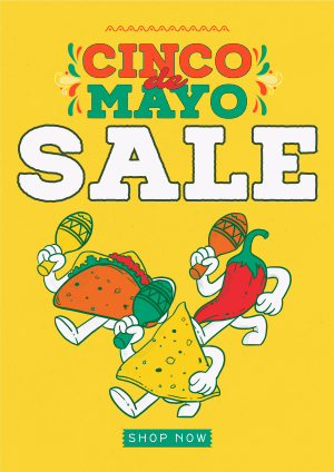 Cinco De Mayo Mascot Sale Flyer Image Preview