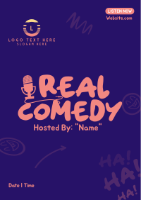 Real Comedy Poster Design